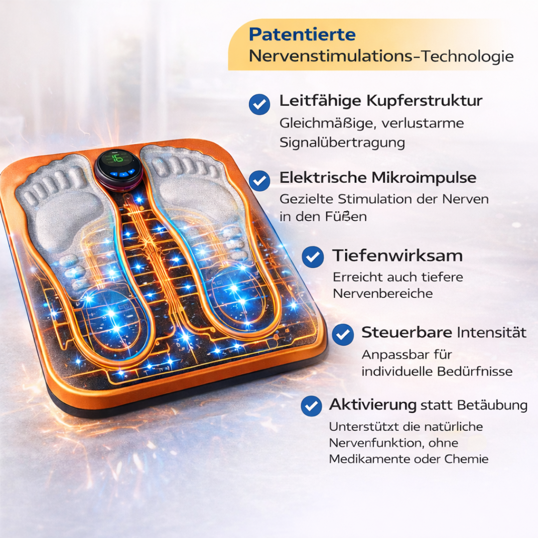 SohlenPuls - Regenerative EMS-Behandlung gegen Taubheit, Kribbeln und Nervenschmerzen Fernbedienung Gratis dazu