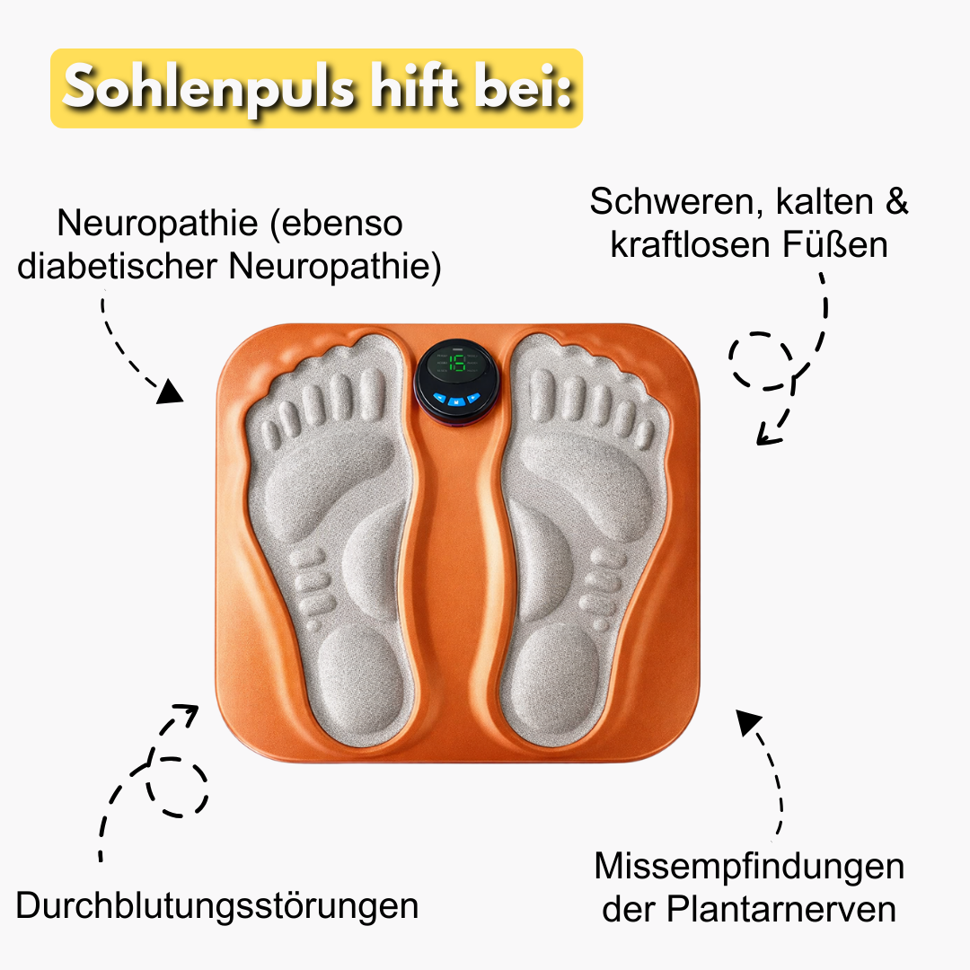 SohlenPuls - Regenerative EMS-Behandlung gegen Taubheit, Kribbeln und Nervenschmerzen Fernbedienung Gratis dazu